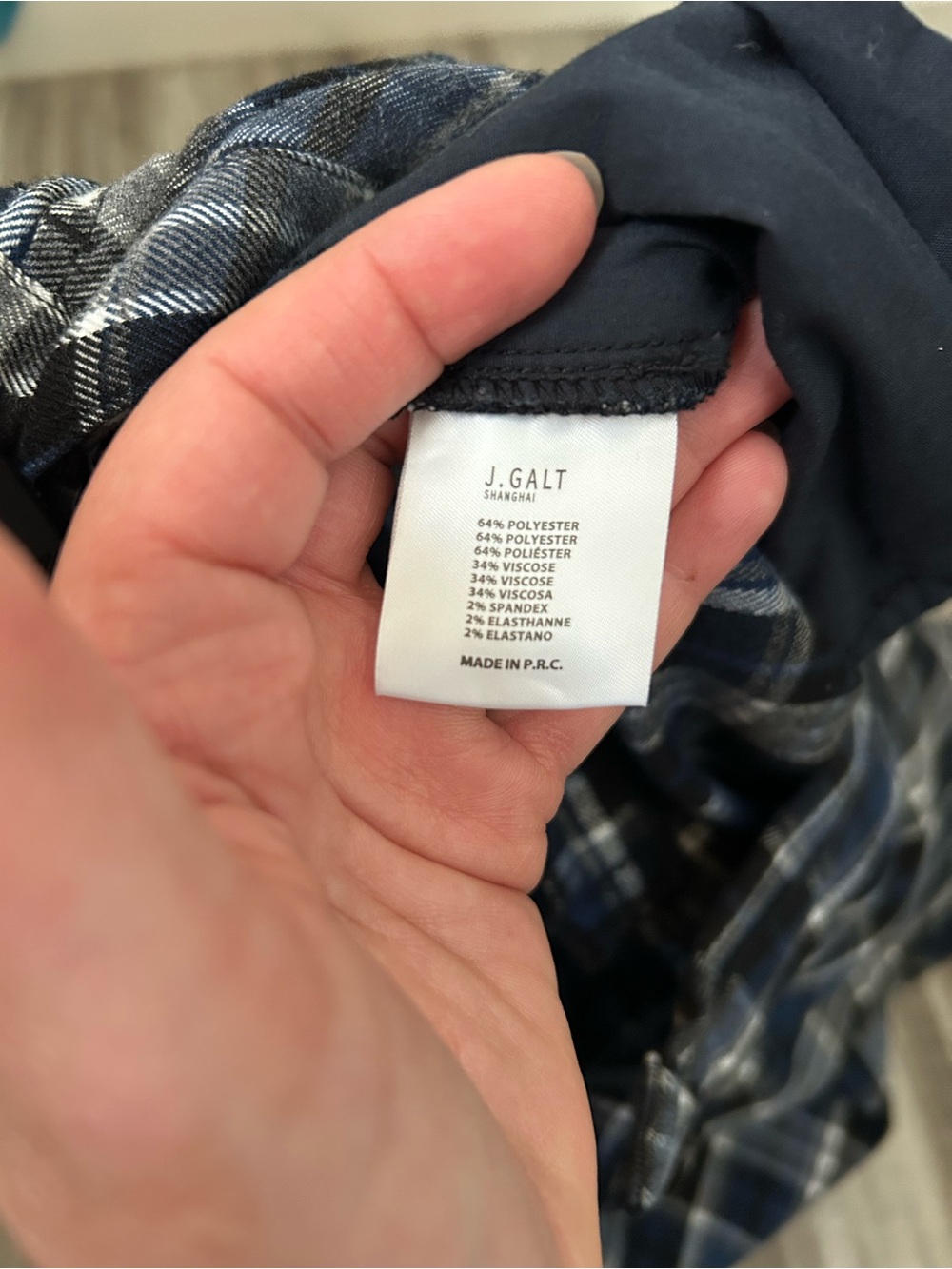 John Galt Brandy Melville Blue Plaid Wide Leg Pants XS Y2K - Picture 8 of 13